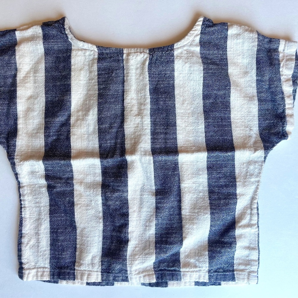 Black Crane Linen Top | 4T | Never Worn